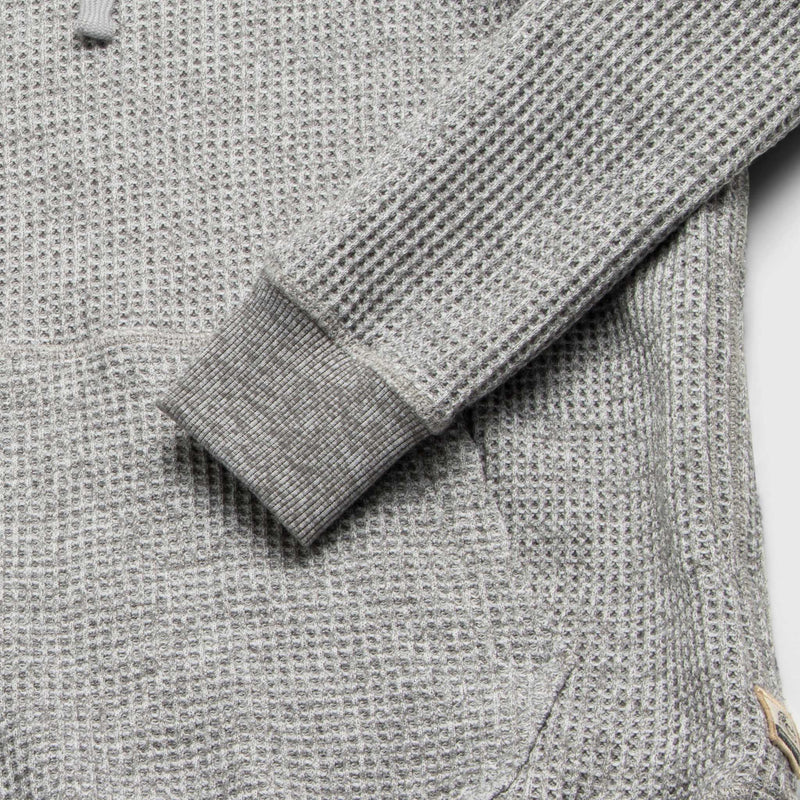 Ivan Waffle Thermal Hoodie - Heather Grey