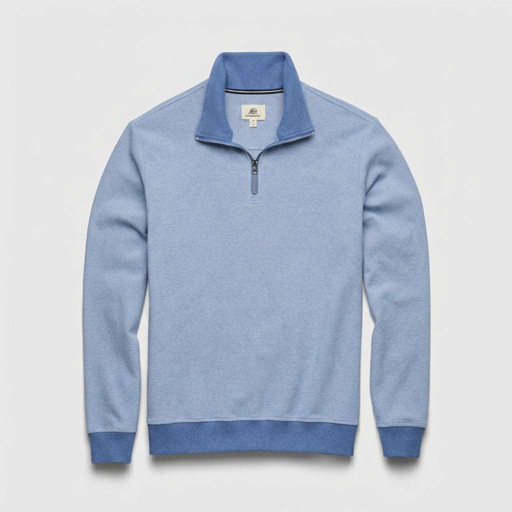 Bobby Stripe Fleece Quarter Zip - Sapphire Blue - Surfside Supply Co ...
