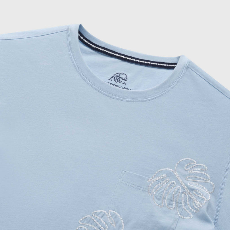 Chris Embroidered Tee - Skyway Blue - Surfside Supply Co