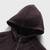 Danny Full-Zip Cashmist Fleece Hoodie - Dark Brown Heather