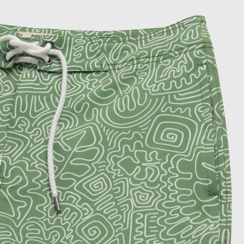Duke 7.25” Doodle Boardshort - Turf Green - Surfside Supply Co