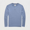 Sean Super Soft Classic Henley - Slate Blue Heather