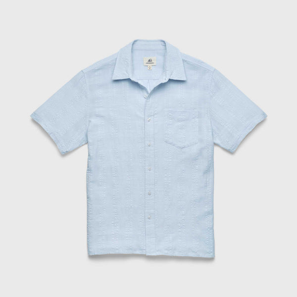 blue textured dress shirt Blue Textured Knit Performance Long Sleeve Shirt main image 0