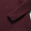 Ken Quilted Button Mock – Cabernet Heather