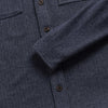 Louis Soft Herringbone Overshirt - Navy