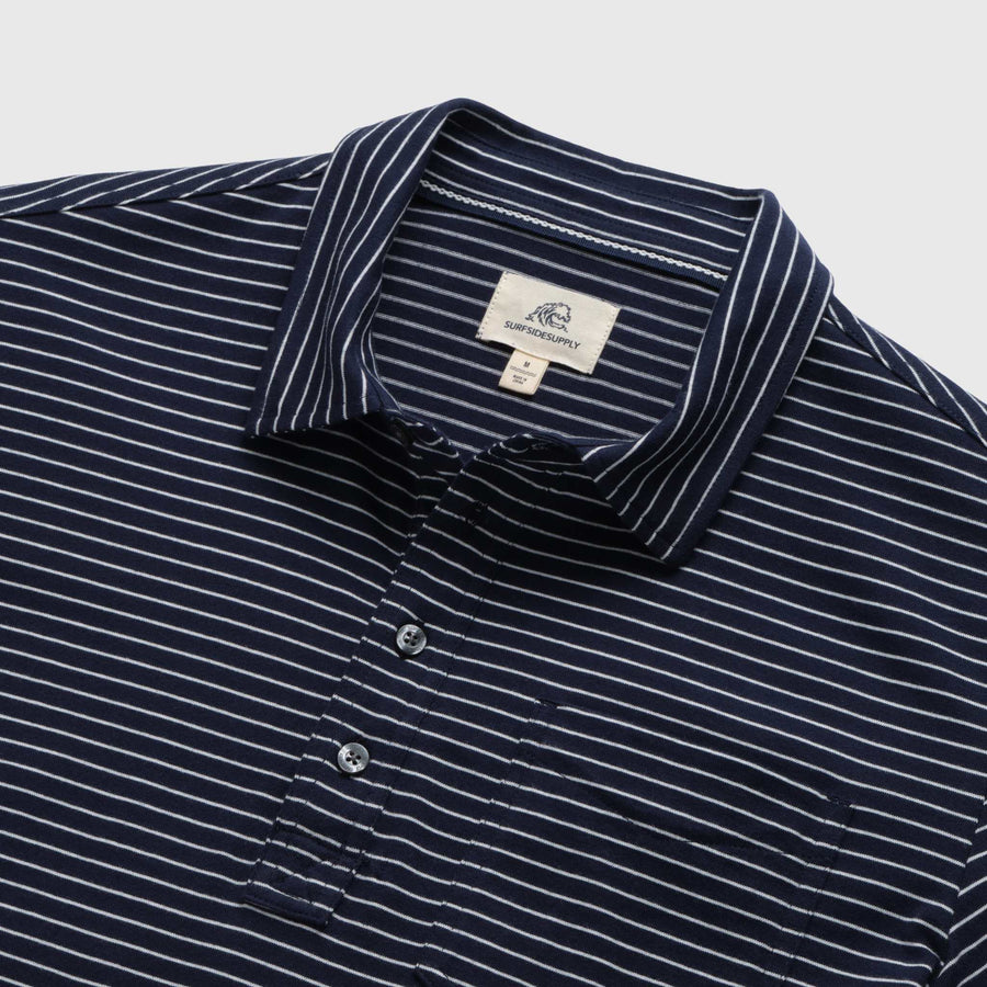Michael Stripe Polo - Navy Stripe - Surfside Supply Co. – Surfside