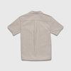 Nate Crinkle Stripe Cabana Shirt- Chinchilla