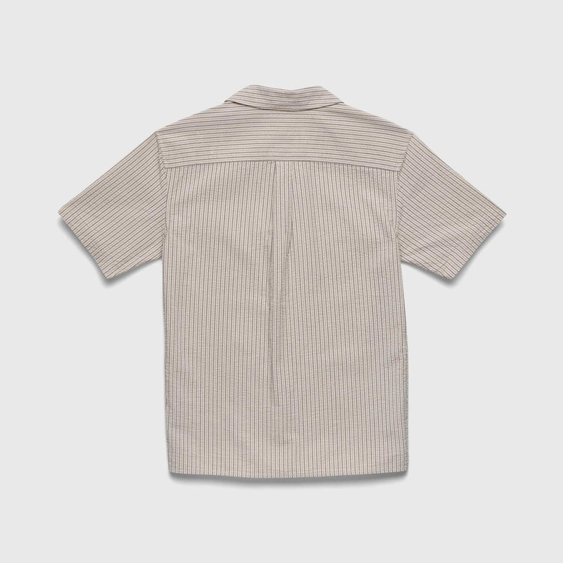 Nate Crinkle Stripe Shirt- Chinchilla - Surfside Supply Co