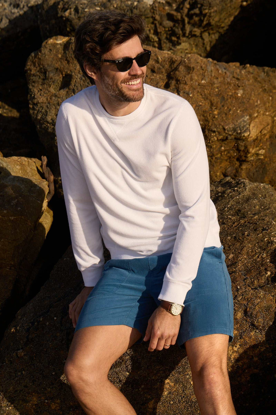 Butch Terry Crewneck - Brilliant White - Surfside Supply Co