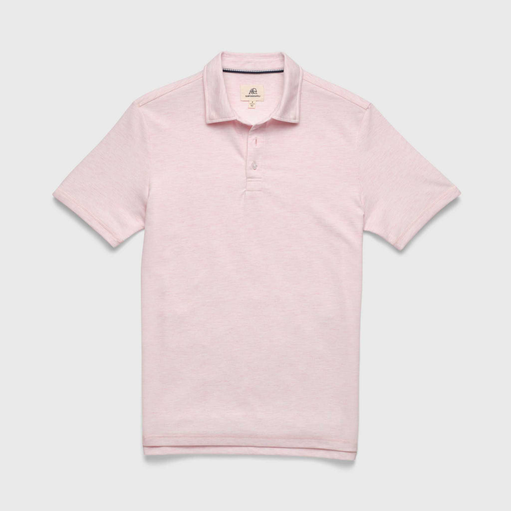 Ryan Pique Polo - Pink Heather - Surfside Supply Co. – Surfside