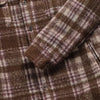 Skip Quilted Plush Plaid Shirt Jacket - Brown