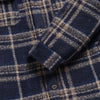 Skip Quilted Plush Plaid Shirt Jacket - Navy