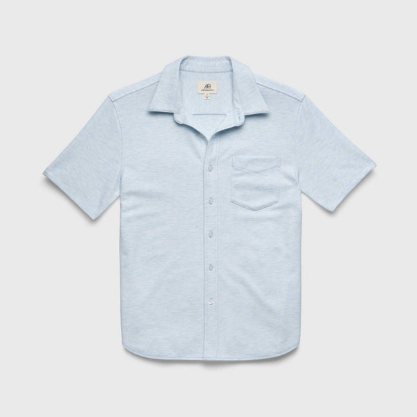 Tony Pique Knit Shirt - Blue Heather