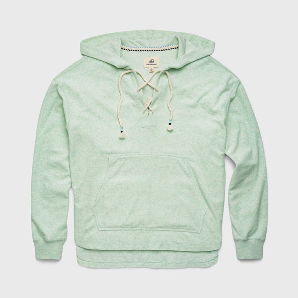 Avery Laceup Terry Hoodie - Green Bay Heather