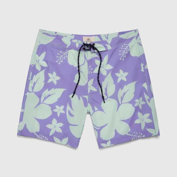 Duke 7.5” Floral Boardshort - Bay Lilac Combo