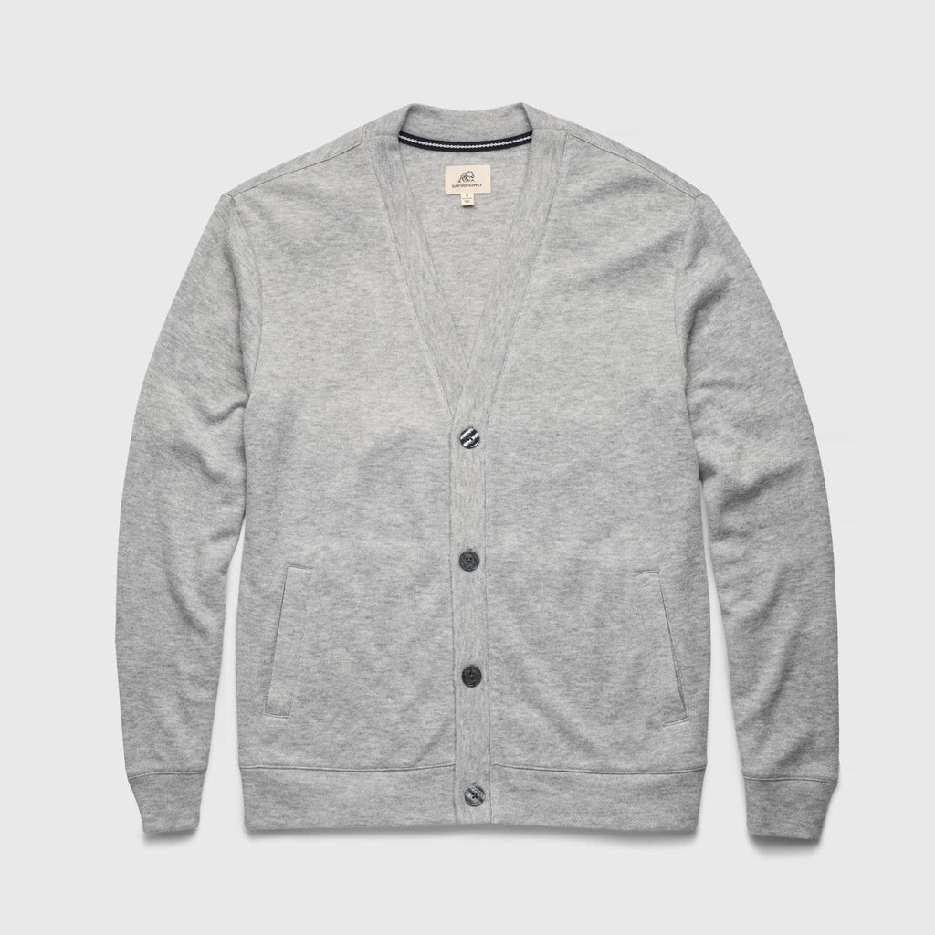 James Sweater Fleece Cardigan - Grey Heather - Surfside Supply Co