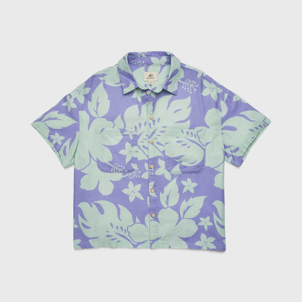 Tess Floral Slub Shirt - Baby Lilac Combo