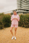Alexa Washed Fleece Short – Pink Lavender