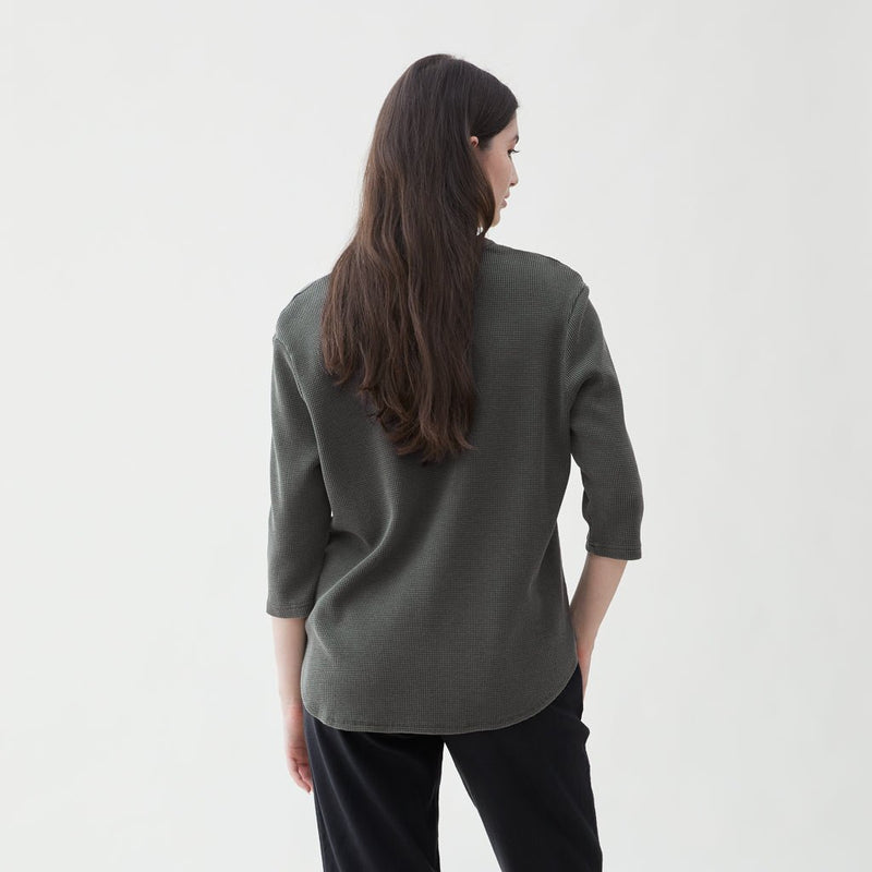 Cathy Thermal Popover - Grey