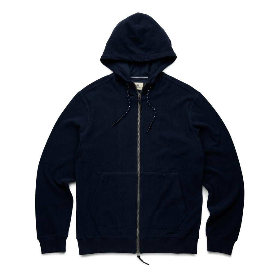 Danny Full-Zip Rib Knit Hoodie Navy Blazer Surfside Supply Co