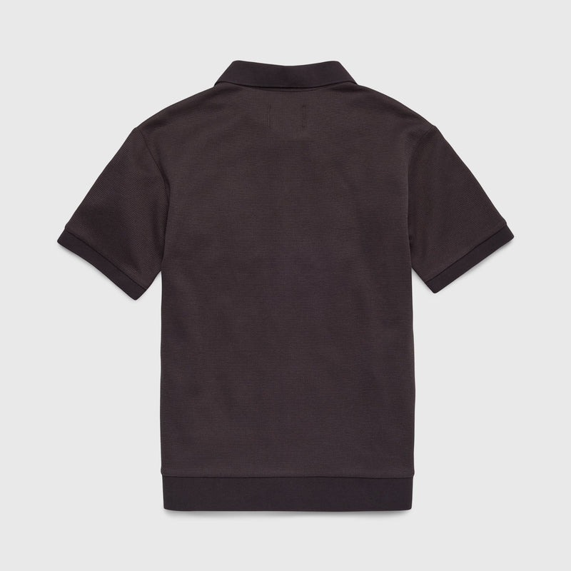 Galley Textured Knit Shirt – Black