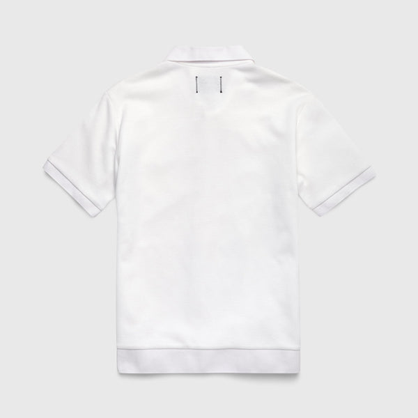 Galley Textured Knit Shirt – White