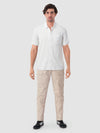 Galley Textured Knit Shirt – White