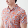 Joey Patchwork Print Shirt - Orange