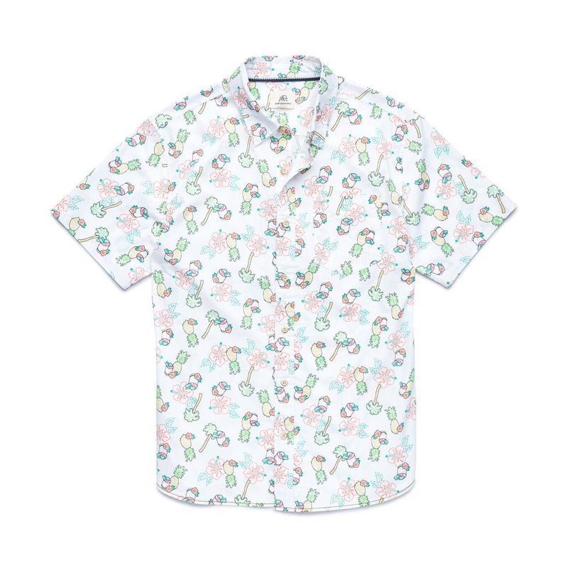 Joey Pineapple Print Shirt - Bright White