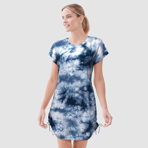 Marianne Tie-dye Tee Dress – Indigo