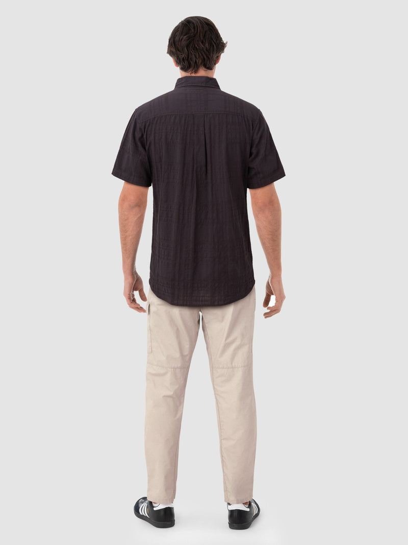 Mate Tonal Plaid Shirt – Black