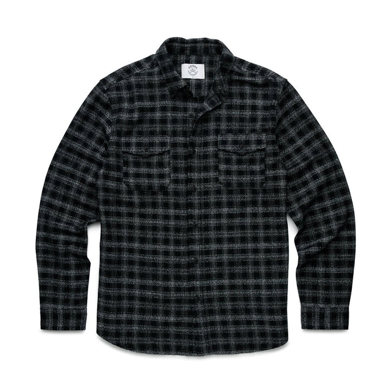 Mater Plaid Flannel Shirt - Jet Black