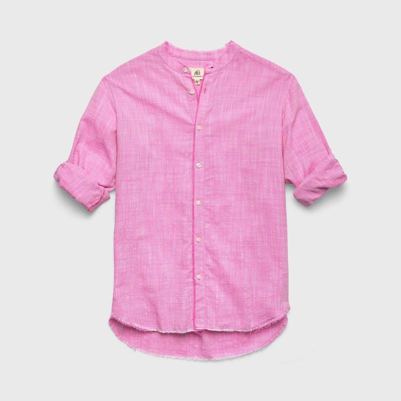 Molly Notch Collar Shirt – Pink Fiji