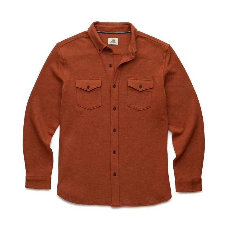Rex Rib Knit Shirt- Orange Heather - Surfside Supply Co
