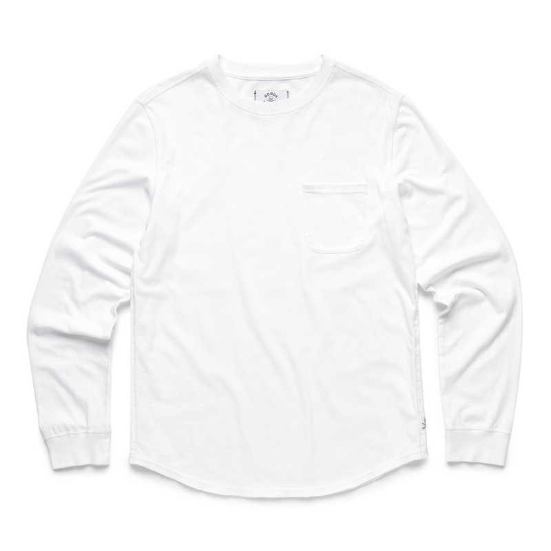Shirts & TopsGOODSSalty Scoop Long Sleeve Jersey Tee - White